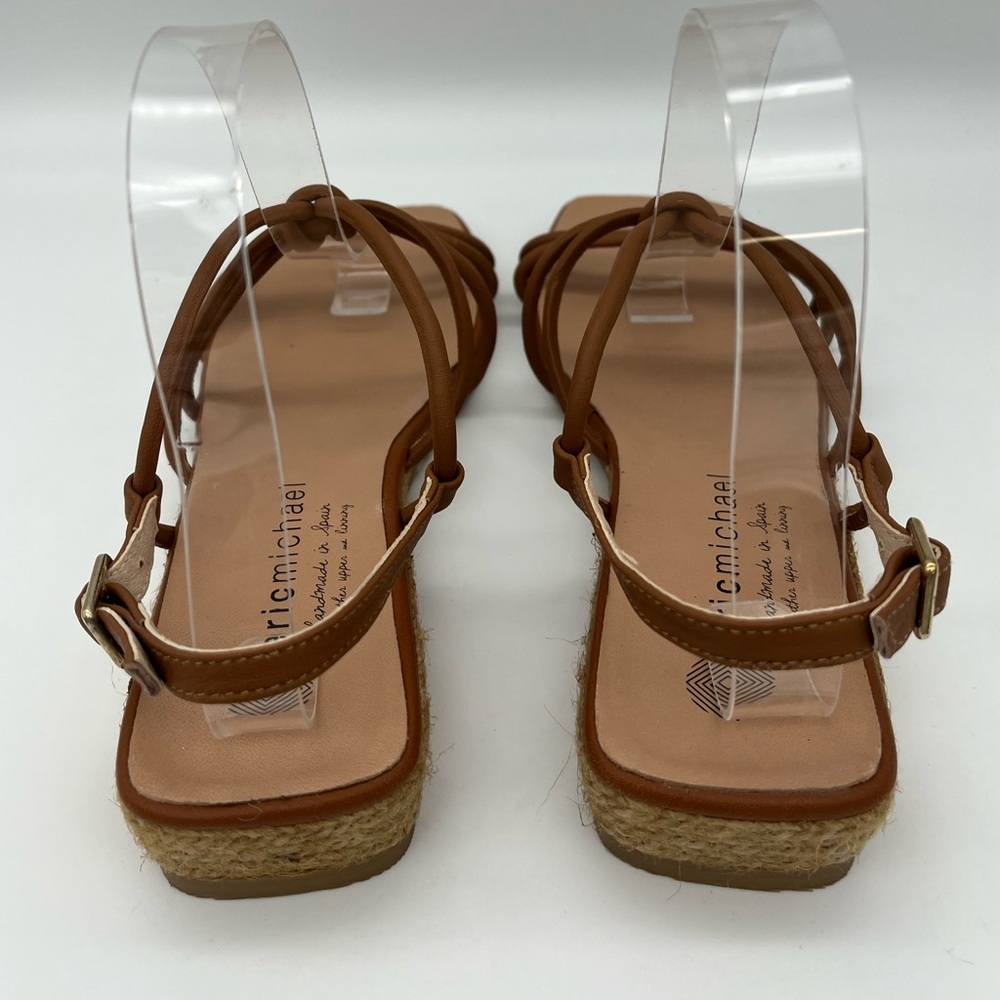 Eric Michael Strappy Leather Elizabeth Espadrille Sandals EU 39 Size 8.5 / 9 US - Picture 6 of 9